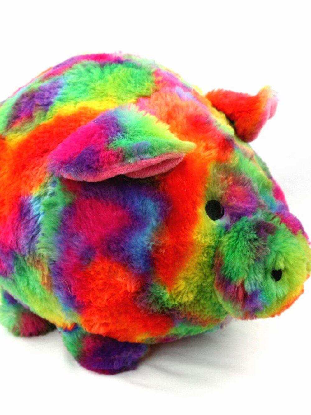 Fab NY Colorful Tie Dye Plush Toy Hug Me and Fill Me Jumbo Piggy Bank 13"